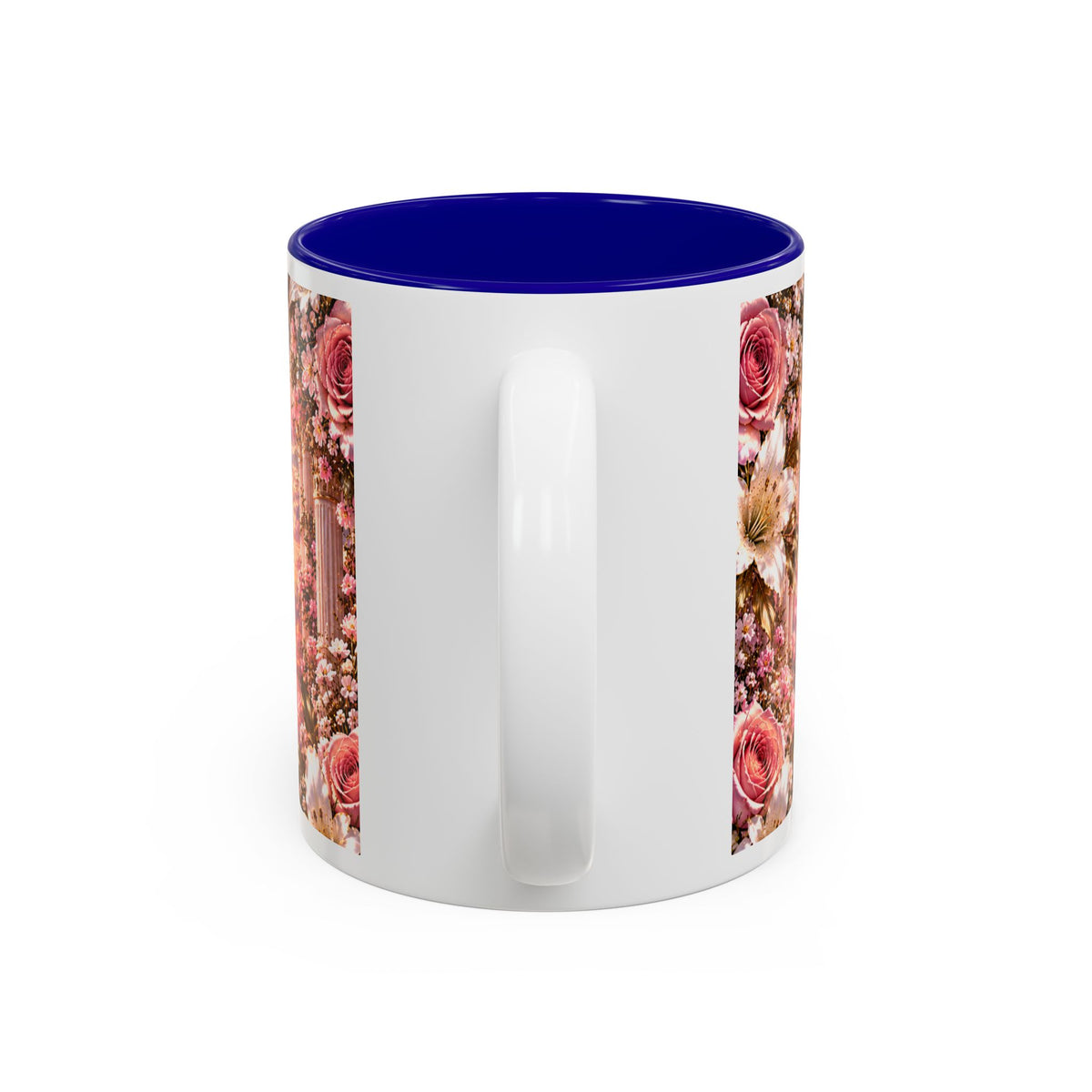 Personalized Gold Crest Name Mug — Custom Name & Date Two-Tone Accent