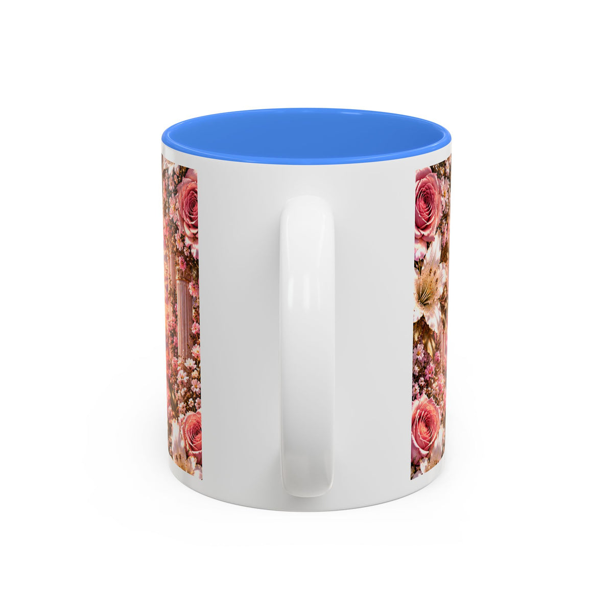 Personalized Gold Crest Name Mug — Custom Name & Date Two-Tone Accent