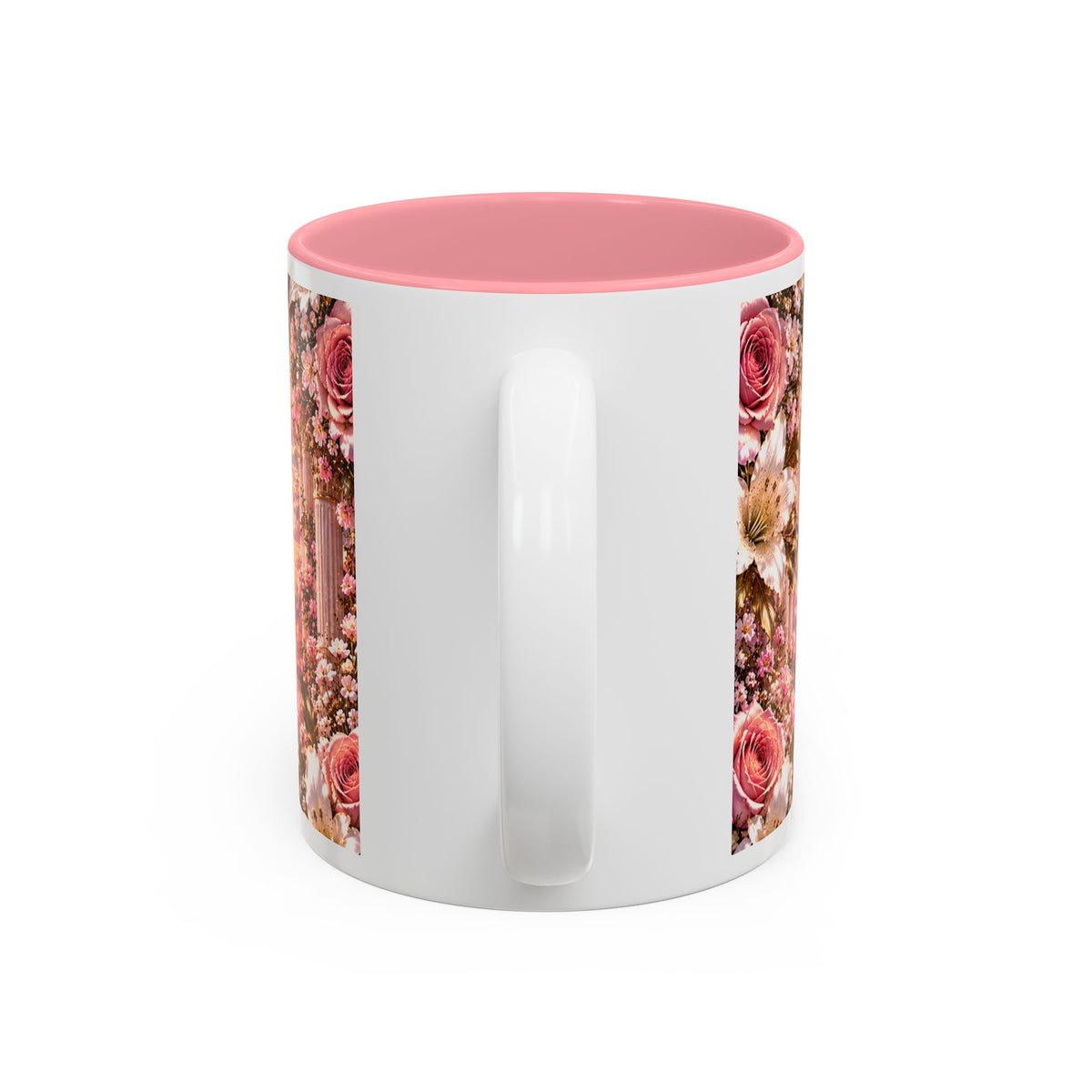 Personalized Gold Crest Name Mug — Custom Name & Date Two-Tone Accent
