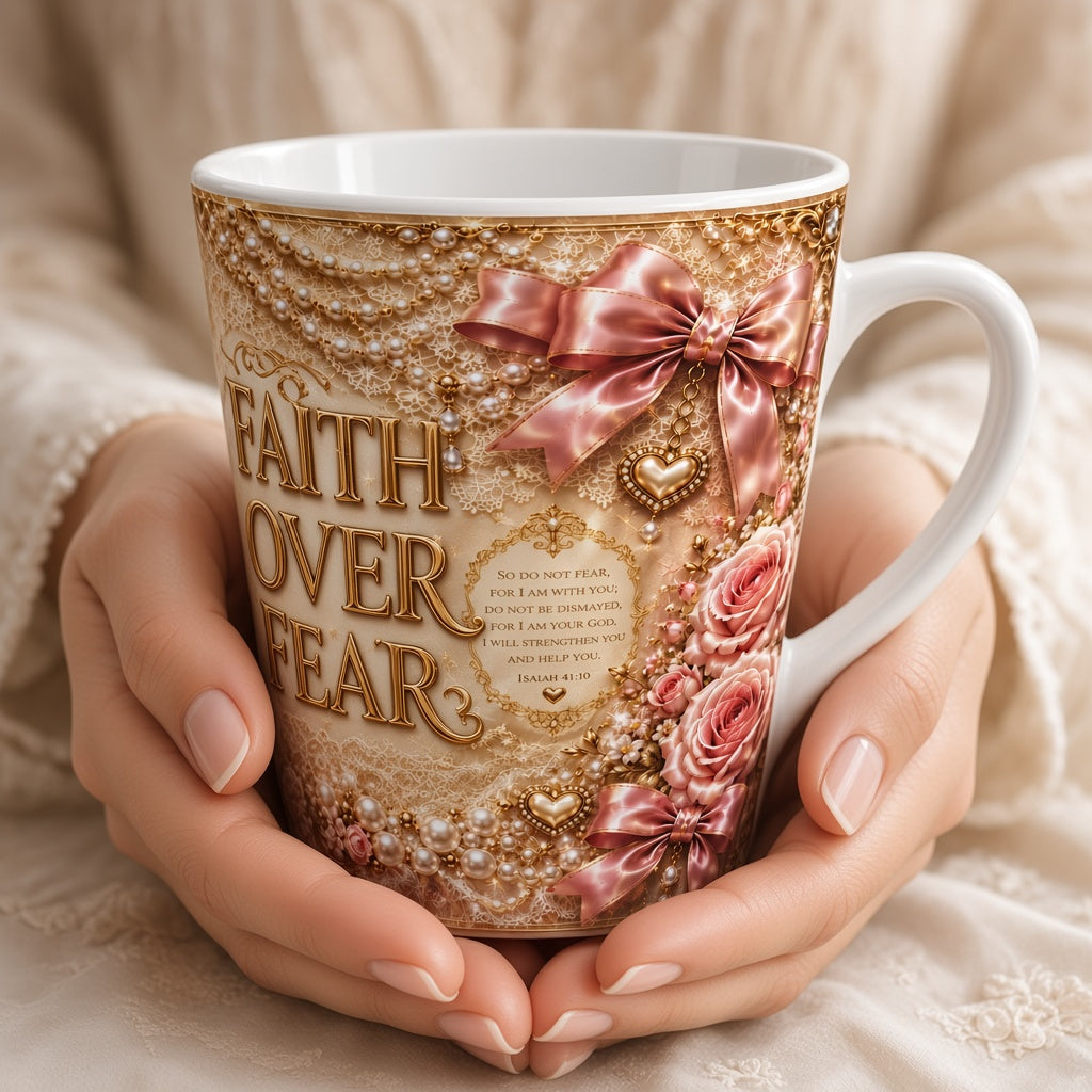 Christian Faith Coffee Mug | Bible Verse Inspirational Cup | Gift for Her