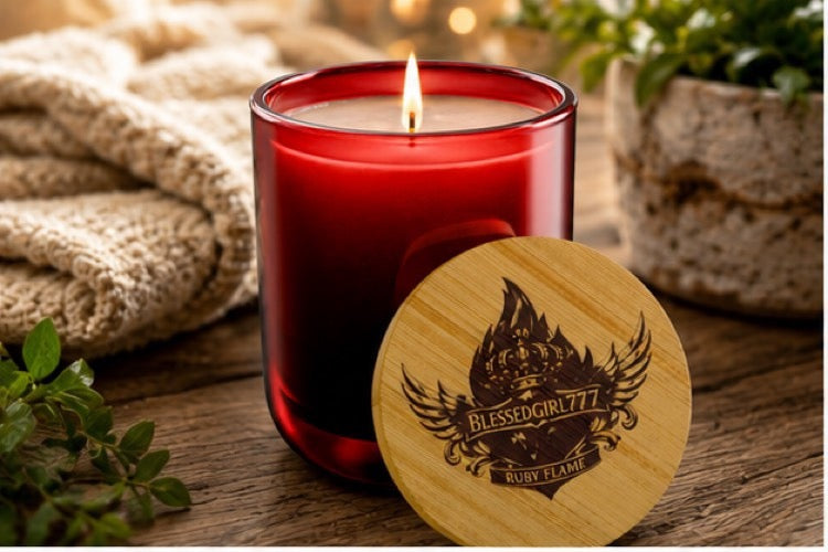 Engraved Soy Candle | 14oz Luxury Scented Candle with Custom Bamboo Lid — Rustic Crest