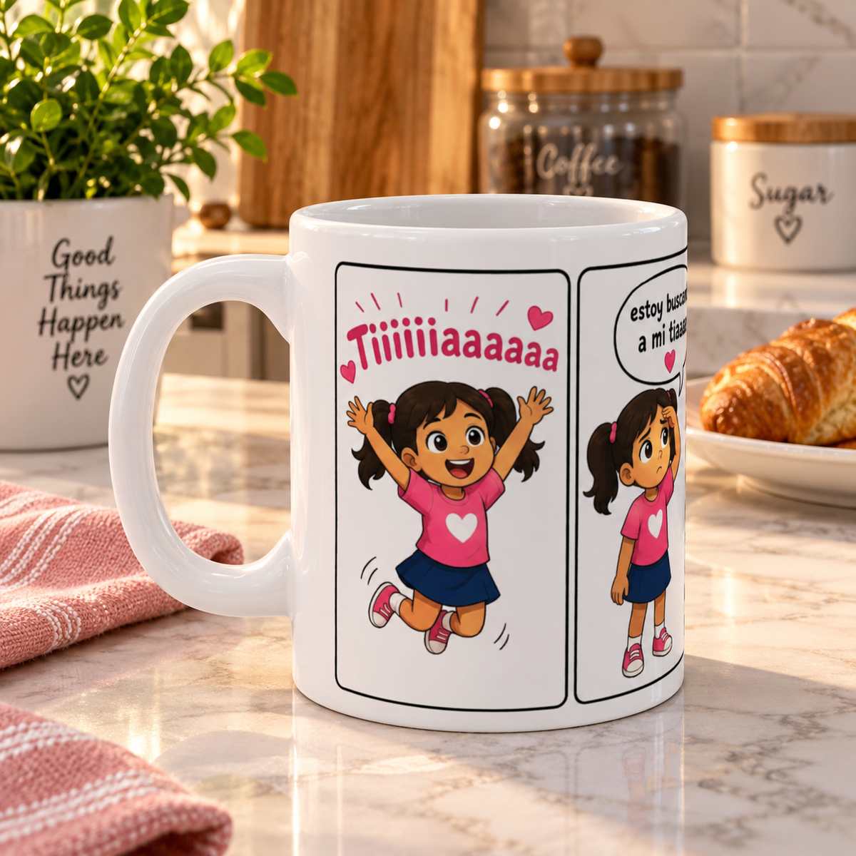 ¿Dónde Está Mi Tía? Tiiiiiaaaa — Funny Spanish Aunt Gift Mug