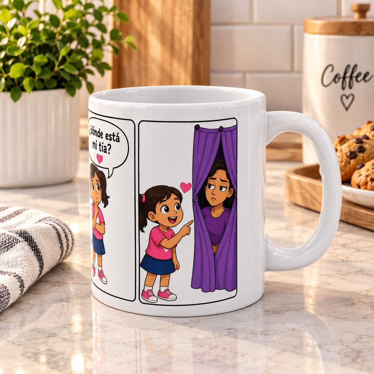 ¿Dónde Está Mi Tía? Tiiiiiaaaa — Funny Spanish Aunt Gift Mug