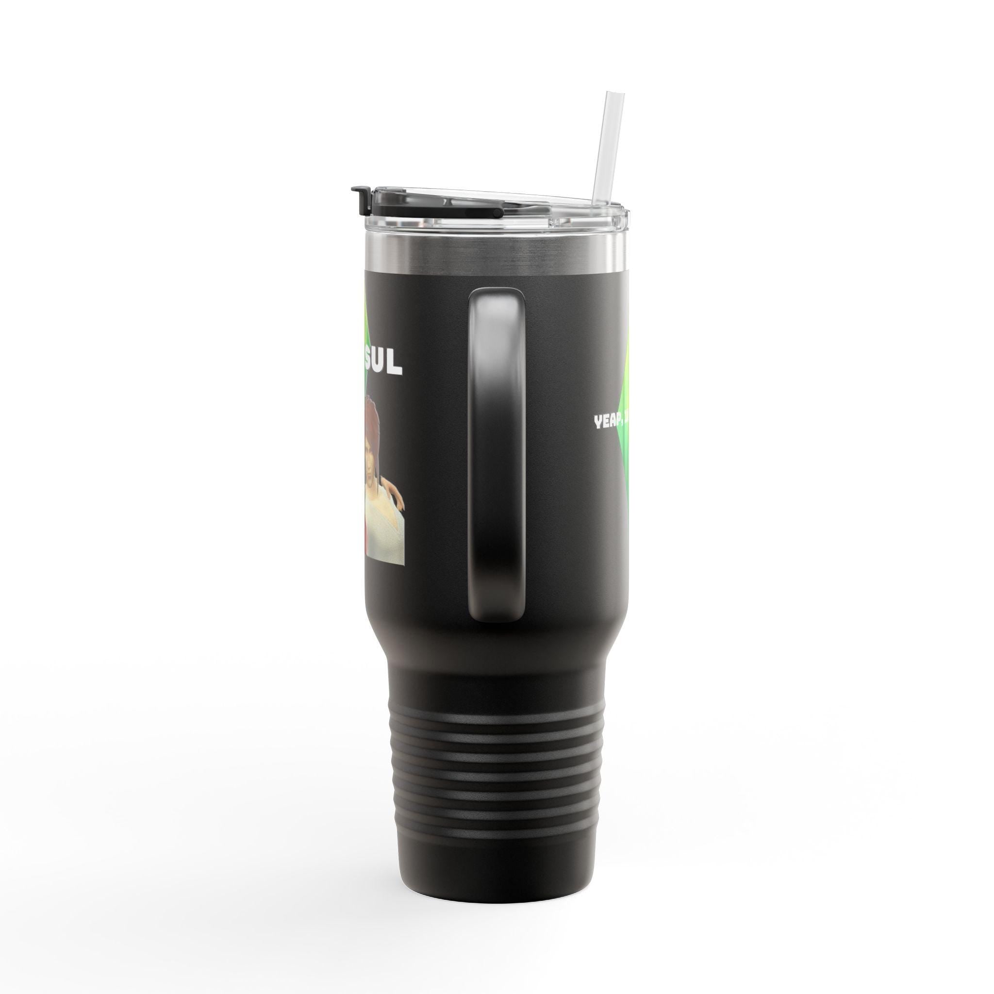 Personalized Sims Themed 40oz Insulated Tumbler | Cozy Gamer Gift, Plumbob Design Travel Mug, Custom Text for Sims Fans