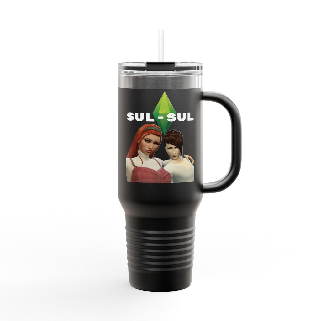 Personalized Sims Themed 40oz Insulated Tumbler | Cozy Gamer Gift, Plumbob Design Travel Mug, Custom Text for Sims Fans