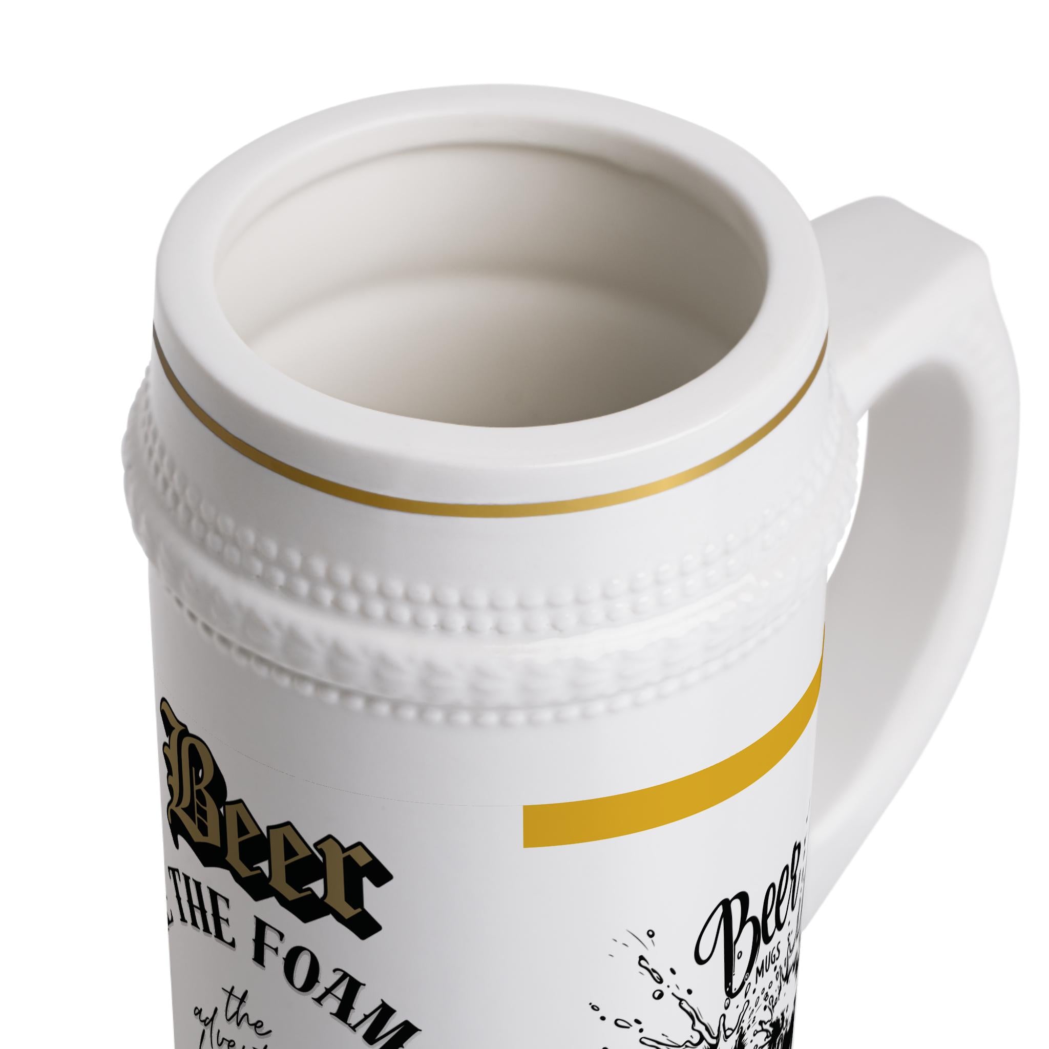 Vintage Beer Stein Mug, Oktoberfest Gift, Beer Lover Mug, German Beer Stein, Rustic Beer Mug, Father's Day Gift, Ceramic Beer Mug