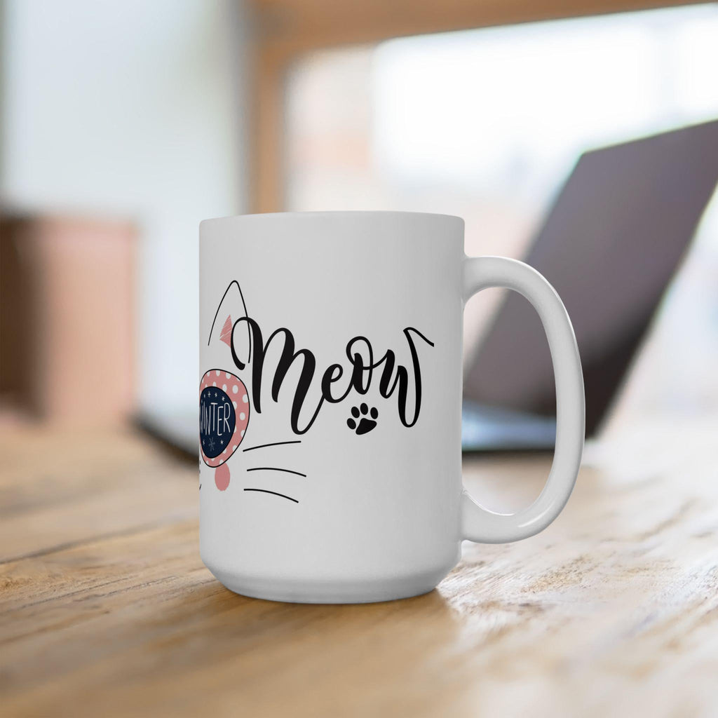 Whimsical Cat Mug | Cute Playful Cats Ceramic Coffee Cup, Kawaii Cat Lover Gift, Adorable Feline Design Mug for Her, Pastel Cat Aesthetic