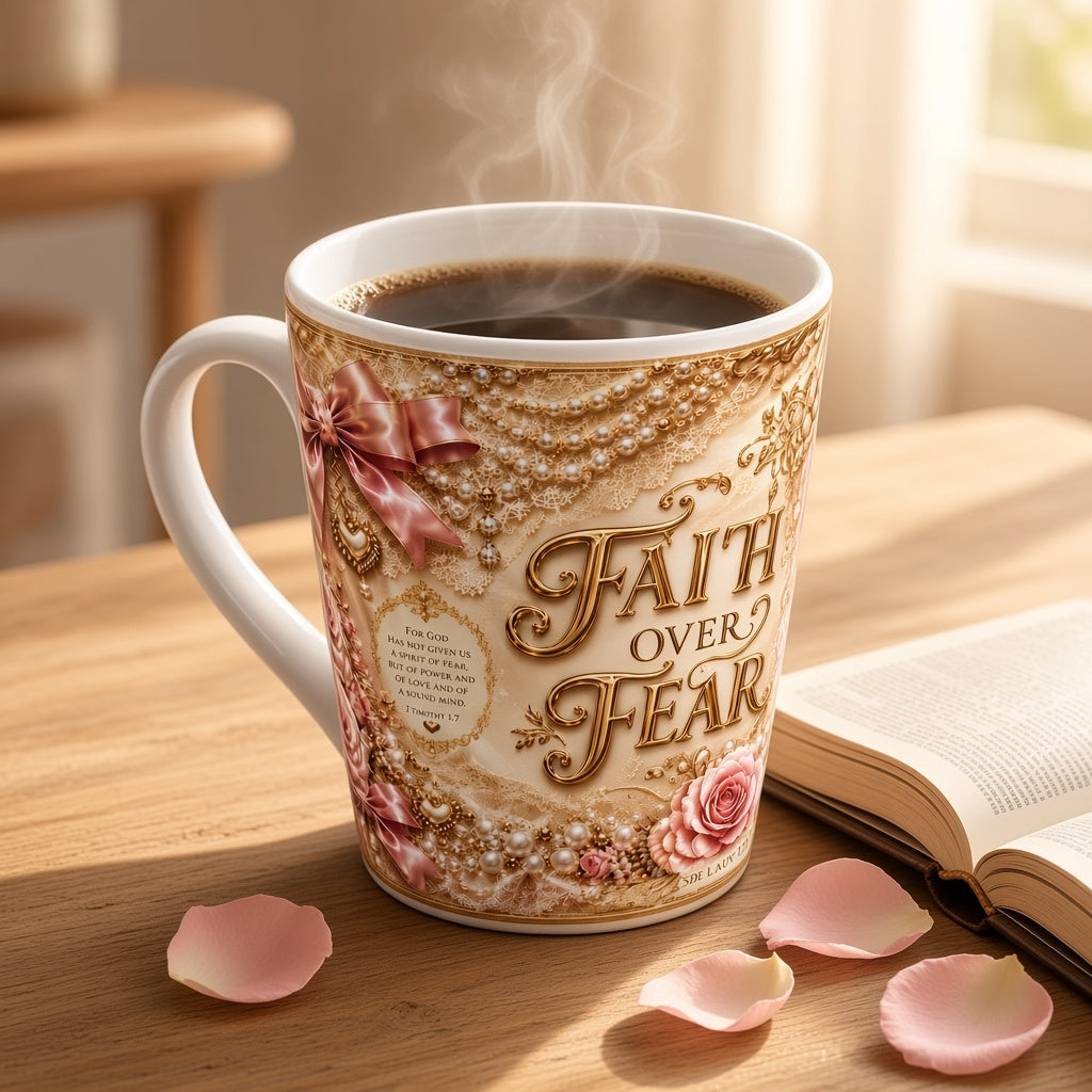 Christian Faith Coffee Mug | Bible Verse Inspirational Cup | Gift for Her