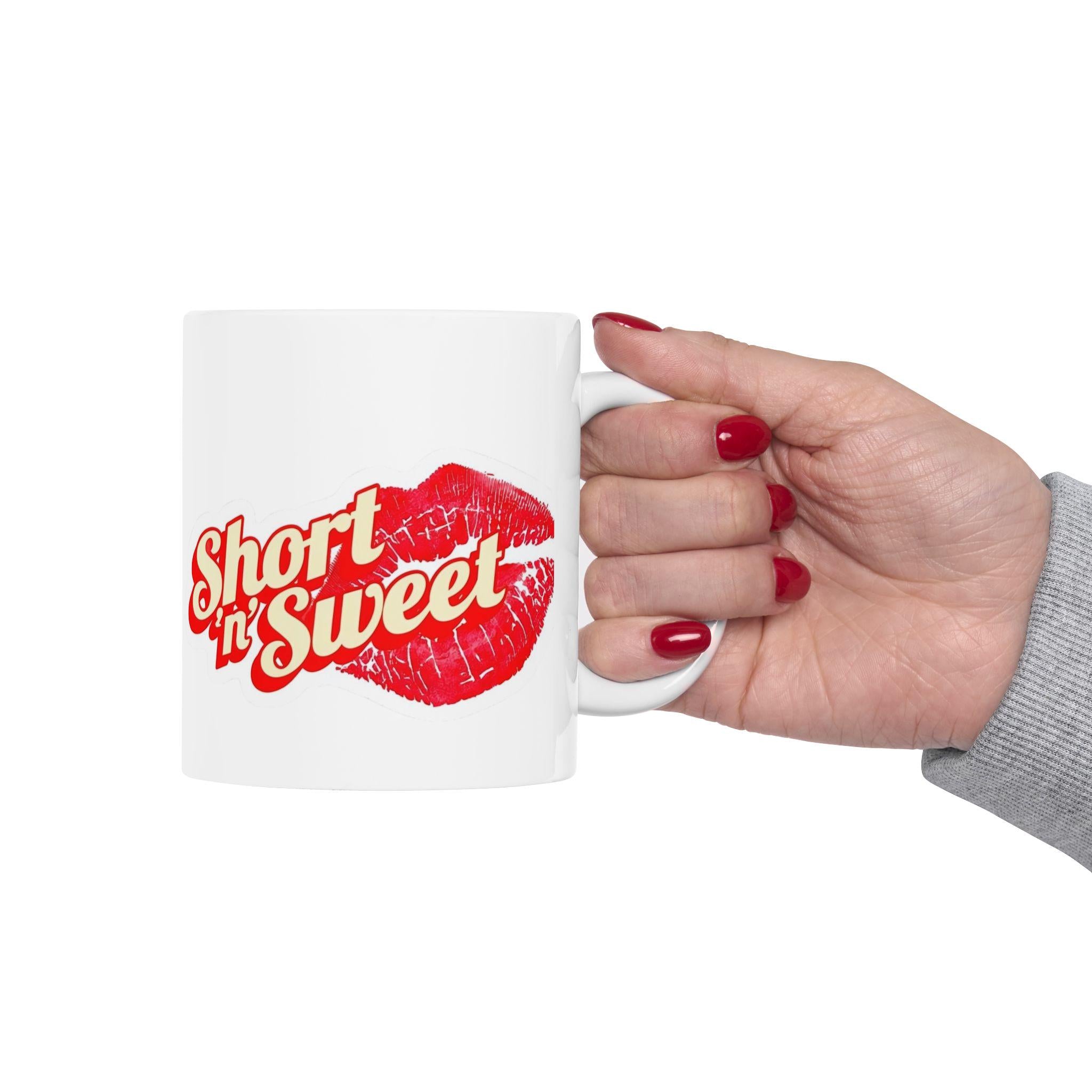 Taza de Cerámica Sweet Kiss - Regalo Lindo de Labios para Ella, Cute Coffee Cup Aesthetic, Mug de Besos para San Valentín y Aniversario