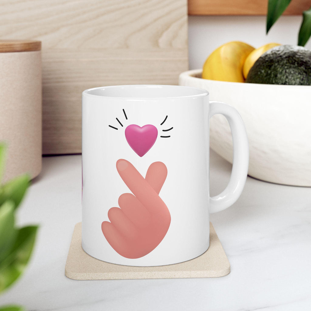 K-Pop Love Ceramic Mug, Cute Coffee Cup for Fans, Gifts for Birthdays, Holidays, Valentine's Day, 11oz, 15oz