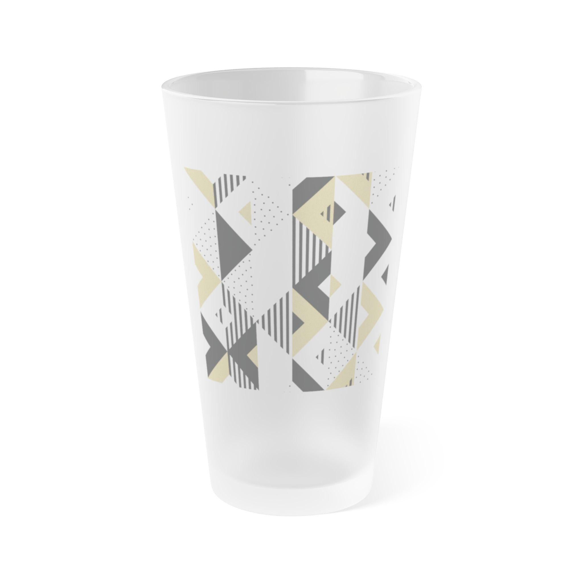 Vaso de Pinta Esmerilado 16oz - Frosted Glass Sleek Design, Vaso de Cerveza Mate, Cristalería Minimalista de Lujo