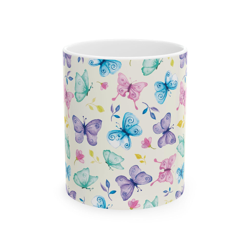 Taza de Mariposa Colorida Whimsical - Regalo de Transformación para Mujer, Mug de Cerámica Estética de Naturaleza