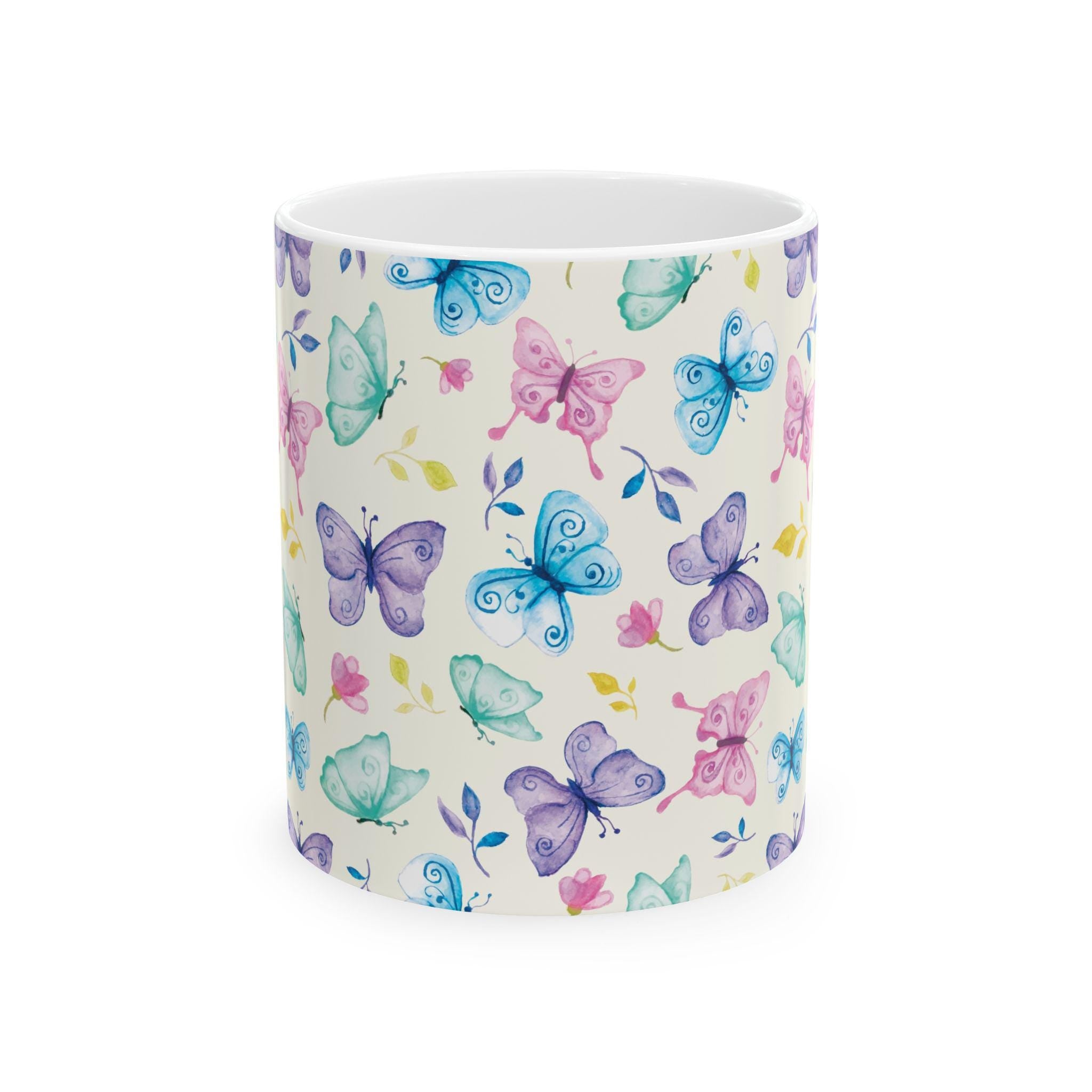 Taza de Mariposa Colorida Whimsical - Regalo de Transformación para Mujer, Mug de Cerámica Estética de Naturaleza