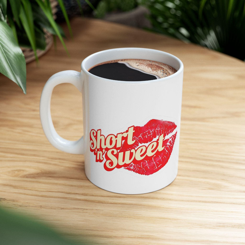 Taza de Cerámica Sweet Kiss - Regalo Lindo de Labios para Ella, Cute Coffee Cup Aesthetic, Mug de Besos para San Valentín y Aniversario