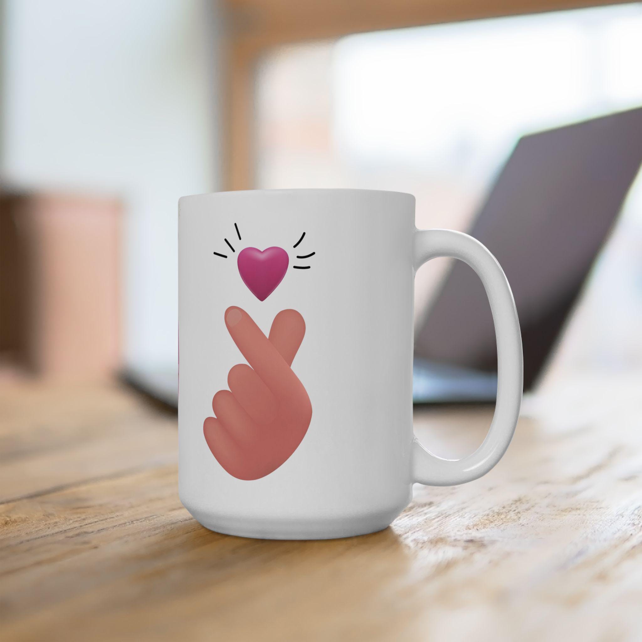 K-Pop Love Ceramic Mug, Cute Coffee Cup for Fans, Gifts for Birthdays, Holidays, Valentine's Day, 11oz, 15oz