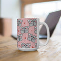 Cute Koala Love Ceramic Mug | Adorable Koalas with Hearts Pink Background, Koala Lover Gift, Valentine's Coffee Cup, Cute Animal Mug for Her