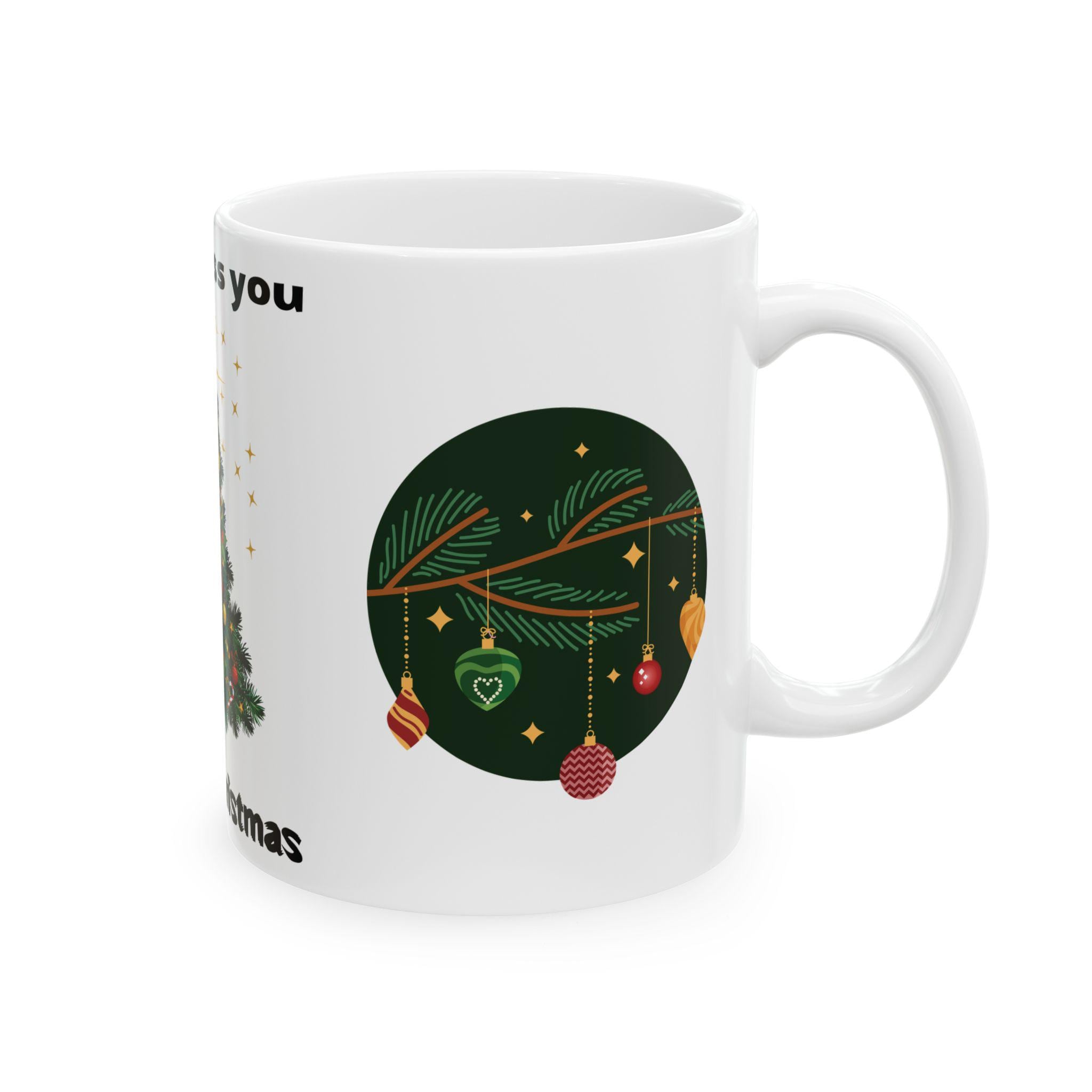 Personalized Christmas Mug | Custom Holiday Coffee Cup 11oz 15oz, Merry Christmas Gift, Festive Xmas Mug for Family, Hot Cocoa Lover
