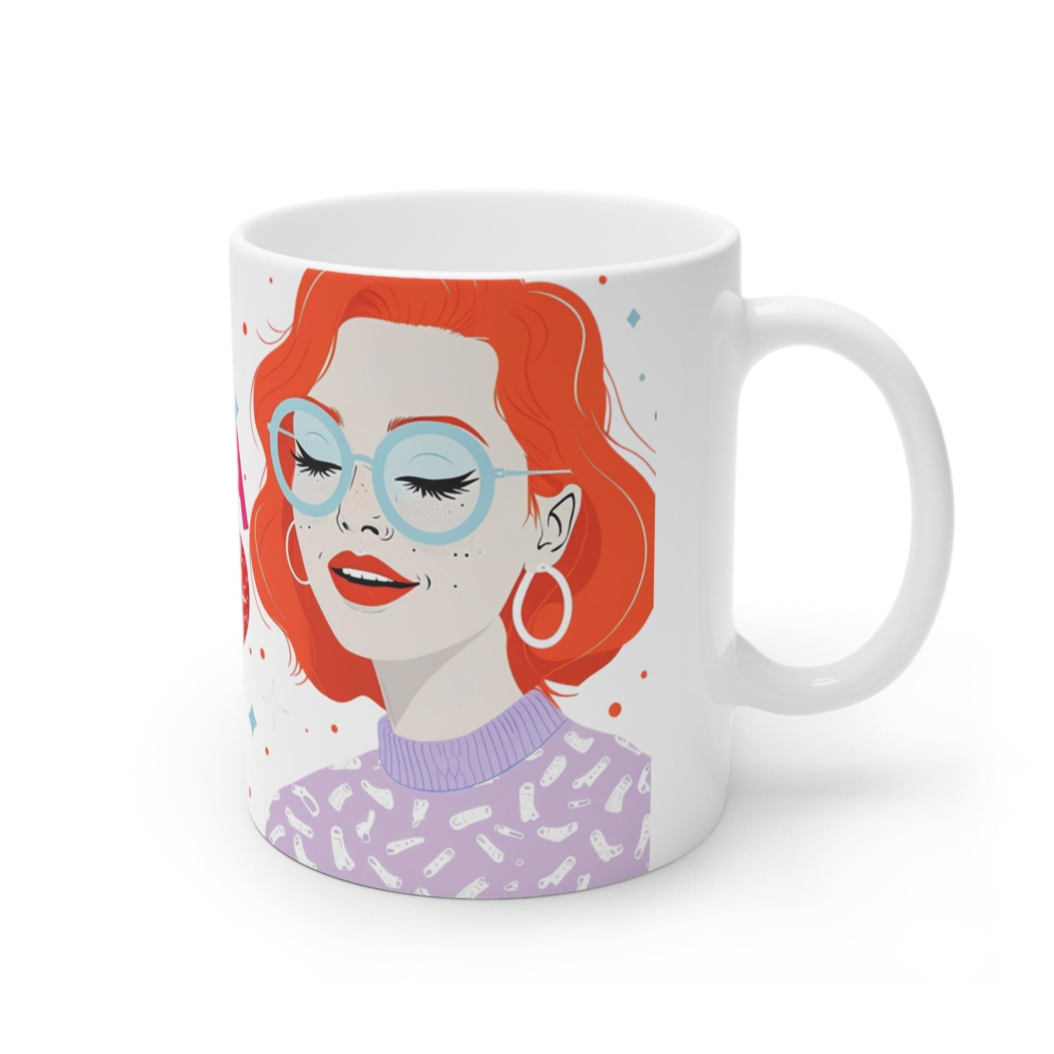 Just a Girl Pink Coffee Mug | Cute Coquette Aesthetic Cup, Girly Gift for Her, Soft Girl Vibes, 11oz & 15oz