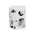 Taza de Cerámica Coffee Lovers - Regalo Estético para Amantes del Café,Mug de Cafetería Minimalista,Regalo de Cumpleaños para Coffee Addicts