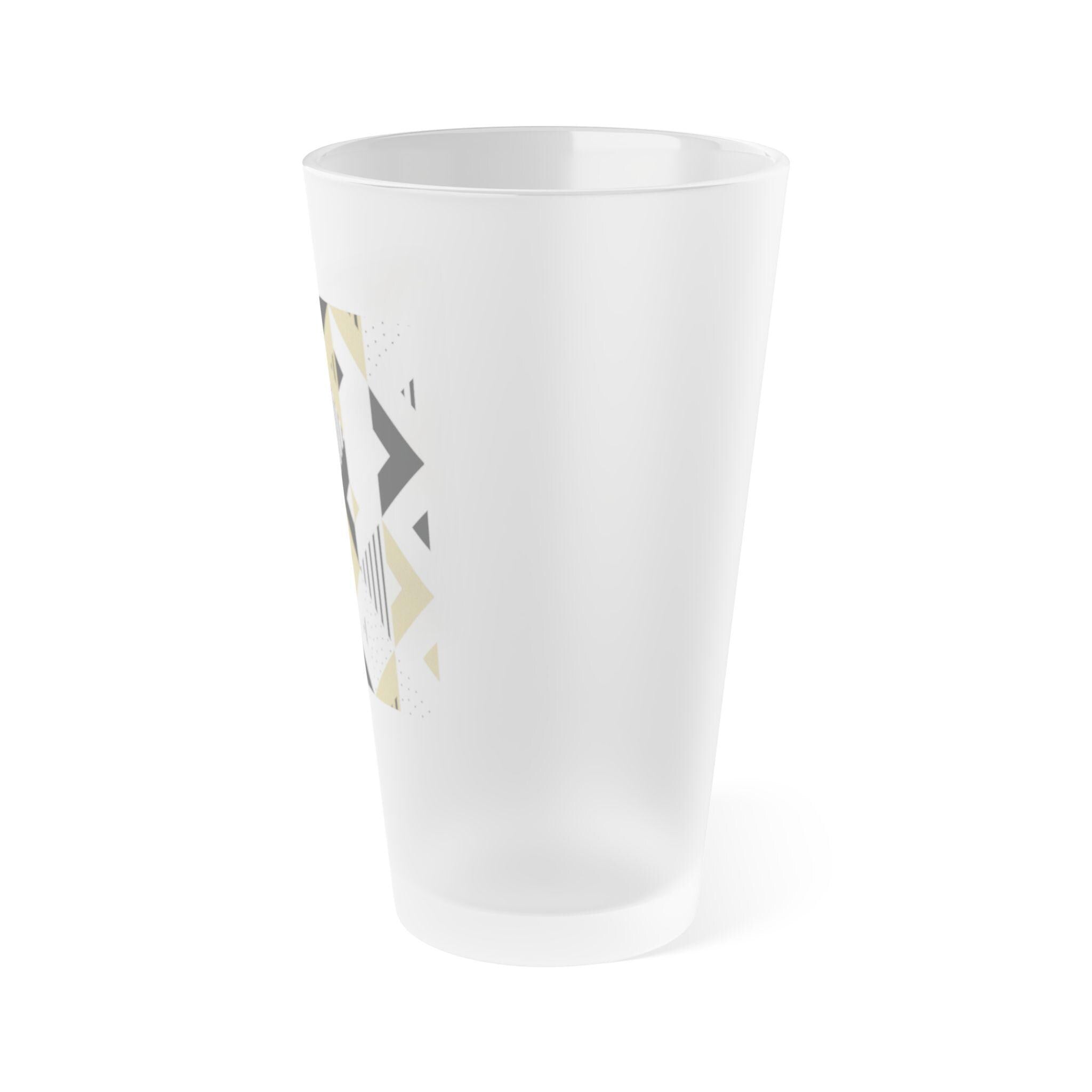 Vaso de Pinta Esmerilado 16oz - Frosted Glass Sleek Design, Vaso de Cerveza Mate, Cristalería Minimalista de Lujo