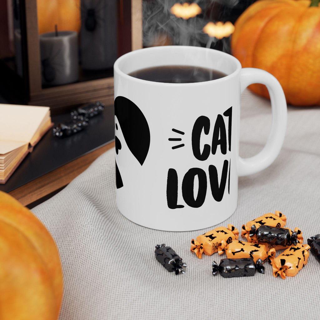 Cat Lover Coffee Mug | Cute Paw Print Design, Perfect Gift for Cat Mom & Cat Dad, 11oz & 15oz
