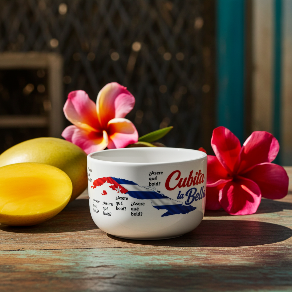 Ceramic Mug — Cubita la Bella Cuban Flag Latte Mug (25oz)